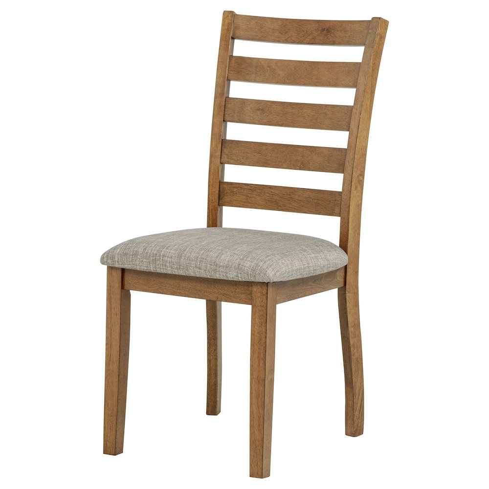 Atwood Wood Dining Side Chair Upholstered Seat Warm Brown. Picture 5