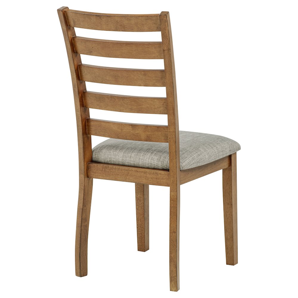 Atwood Wood Dining Side Chair Upholstered Seat Warm Brown. Picture 7