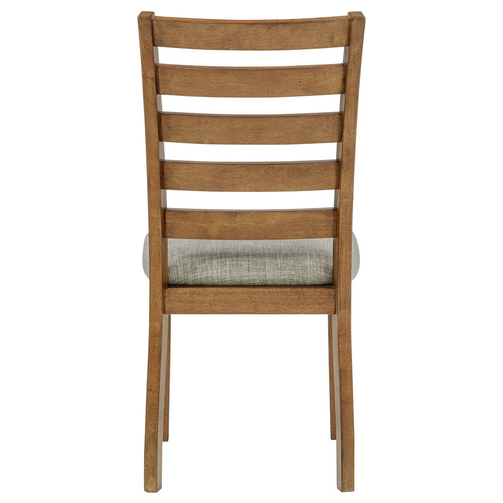 Atwood Wood Dining Side Chair Upholstered Seat Warm Brown. Picture 8