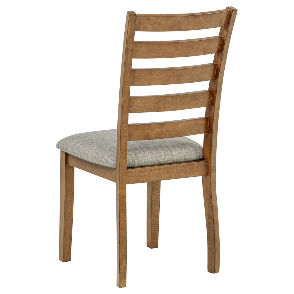 Atwood Wood Dining Side Chair Upholstered Seat Warm Brown. Picture 9