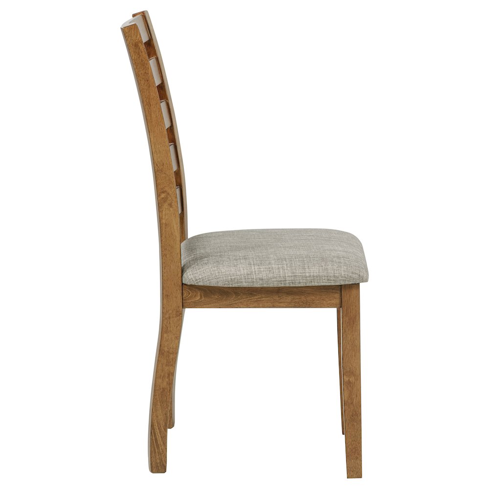 Atwood Wood Dining Side Chair Upholstered Seat Warm Brown. Picture 10