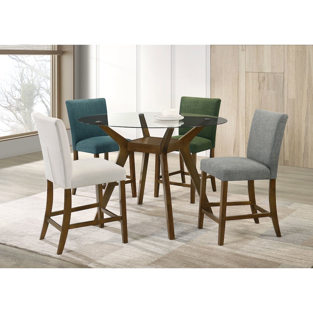 Paxton Square Wood Counter Height Dining Table Base Brown. Picture 5
