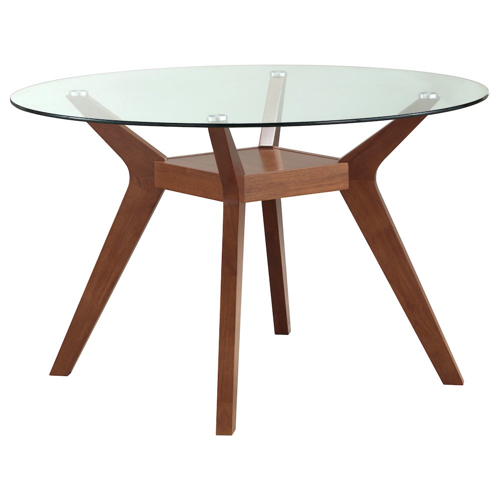 Paxton 5-piece Round Glass Top Dining Table Set Nutmeg. Picture 2