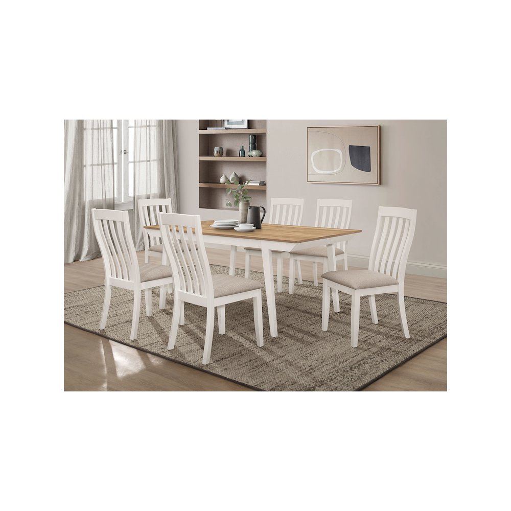 Nogales Rectangular 71-inch Wood Dining Table Off White. Picture 8