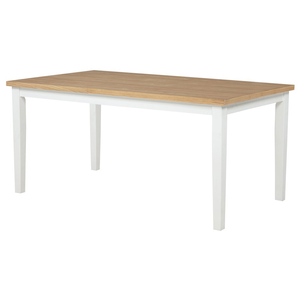 Andrews 66-inch Rectangular Dining Table Light Ash and White. Picture 4