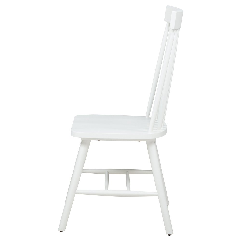 Andrews Windsor Spindle Back Dining Side Chair White. Picture 6