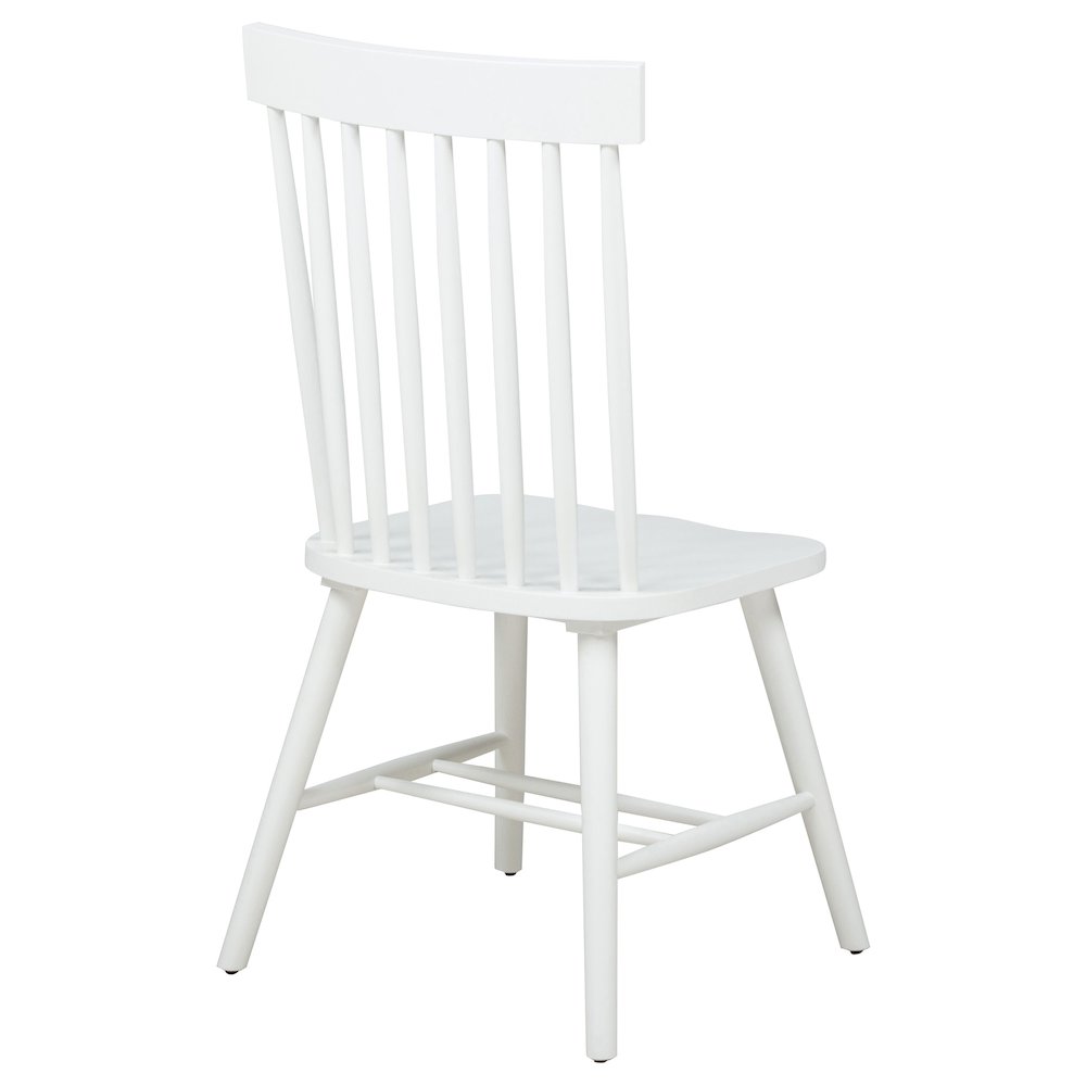 Andrews Windsor Spindle Back Dining Side Chair White. Picture 9