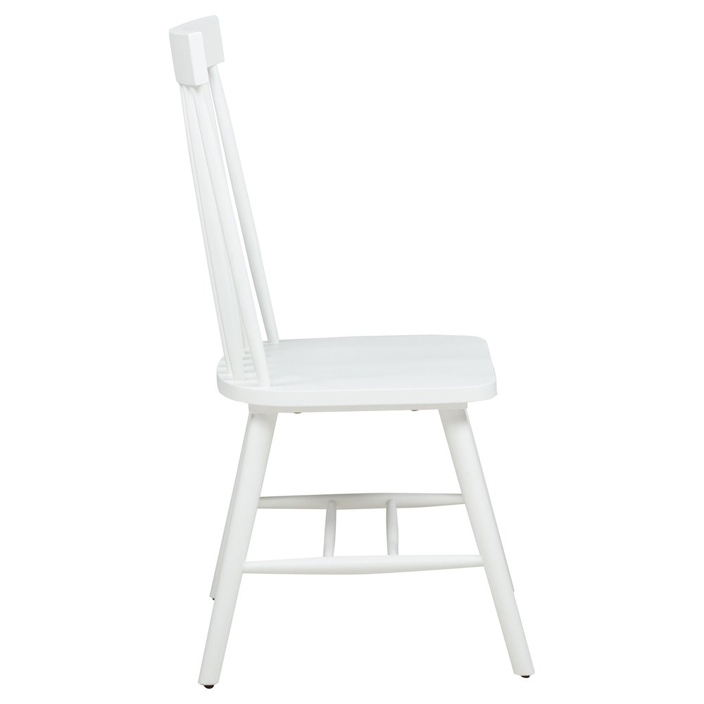 Andrews Windsor Spindle Back Dining Side Chair White. Picture 10