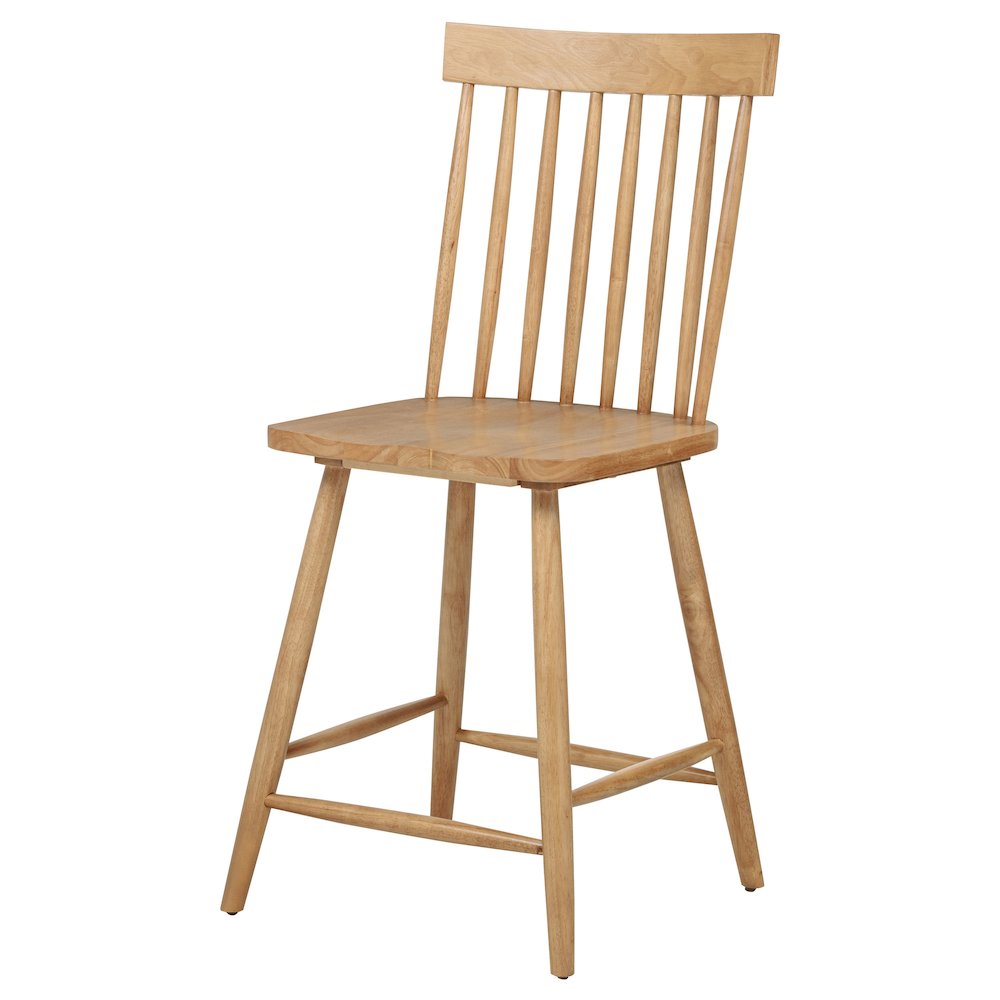Andrews Windsor Counter Height Dining Side Chair Light Ash. Picture 5
