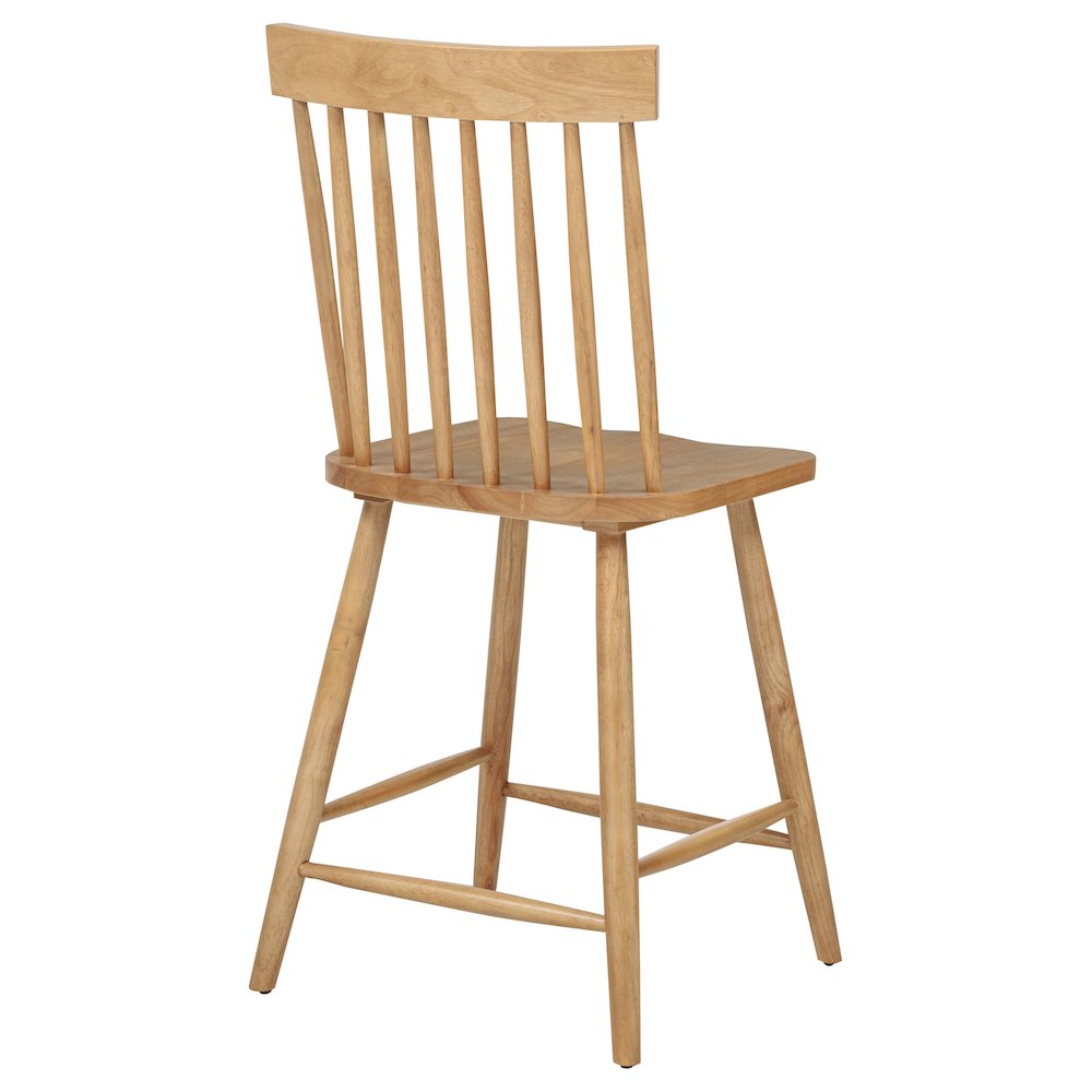 Andrews Windsor Counter Height Dining Side Chair Light Ash. Picture 9