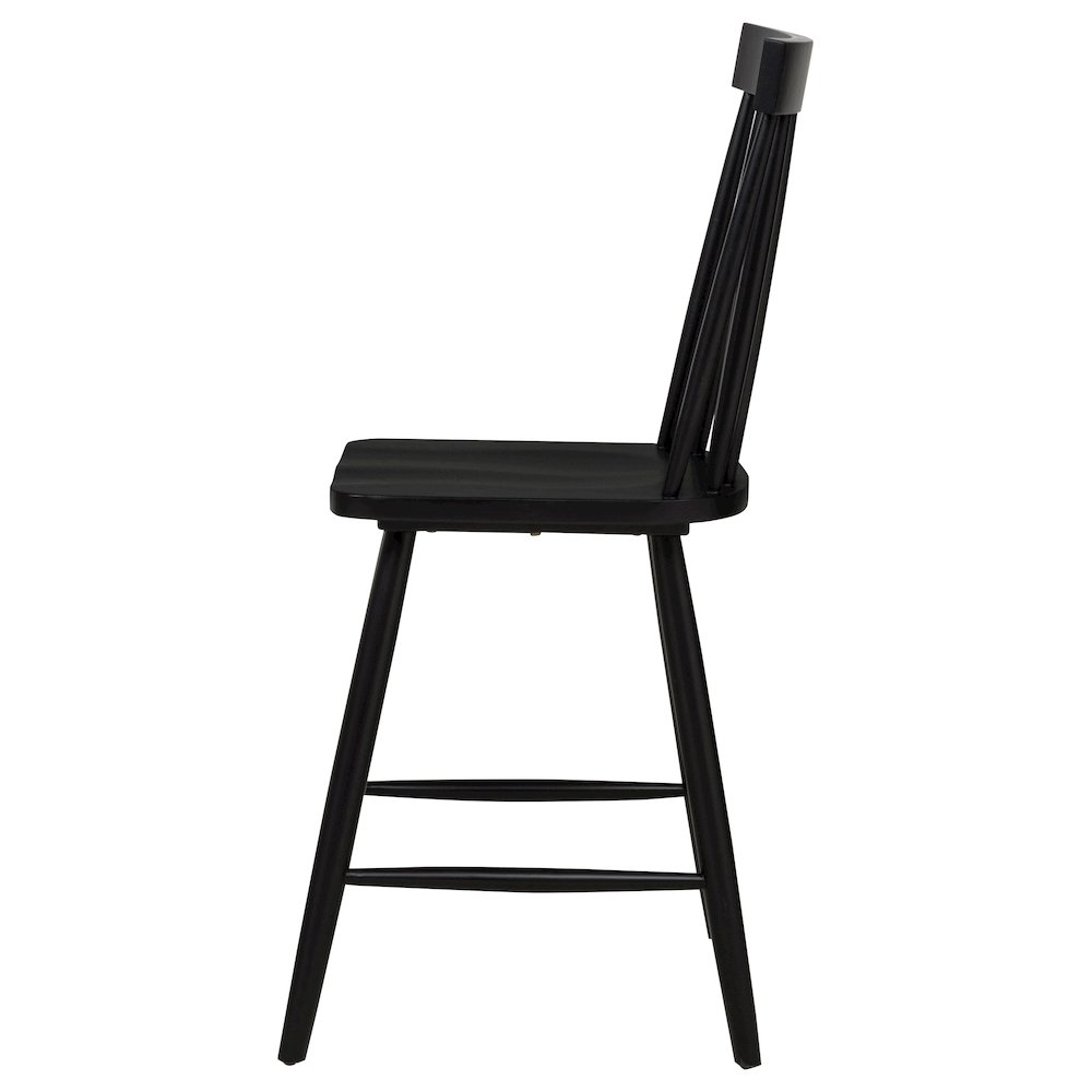 Andrews Windsor Counter Height Dining Side Chair Black. Picture 6