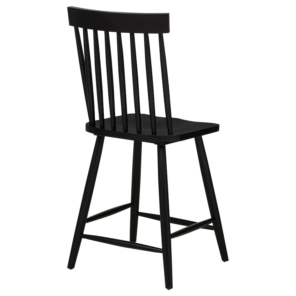 Andrews Windsor Counter Height Dining Side Chair Black. Picture 9