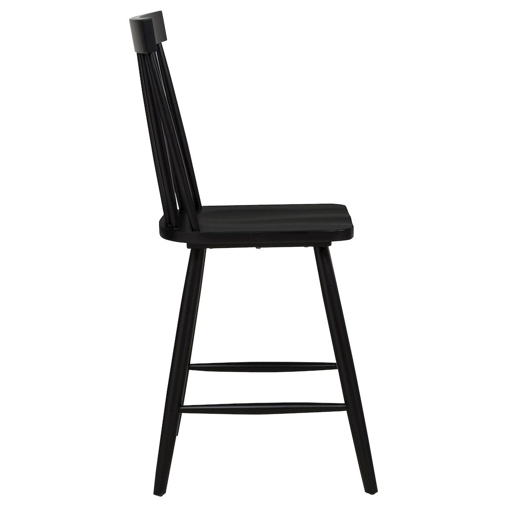Andrews Windsor Counter Height Dining Side Chair Black. Picture 10