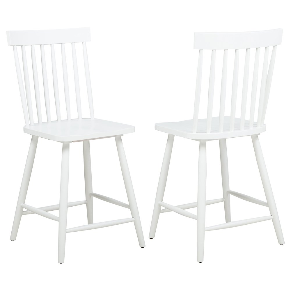 Andrews Windsor Counter Height Dining Side Chair White. Picture 1