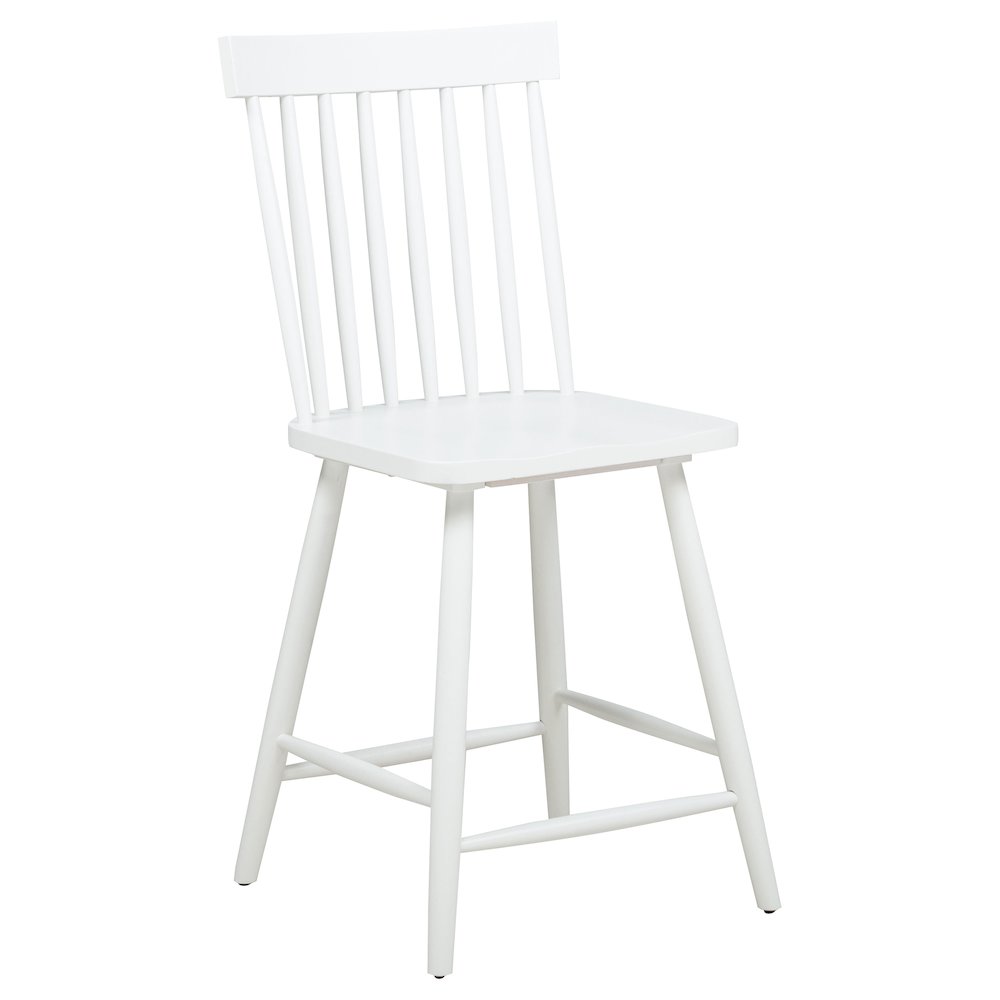Andrews Windsor Counter Height Dining Side Chair White. Picture 3