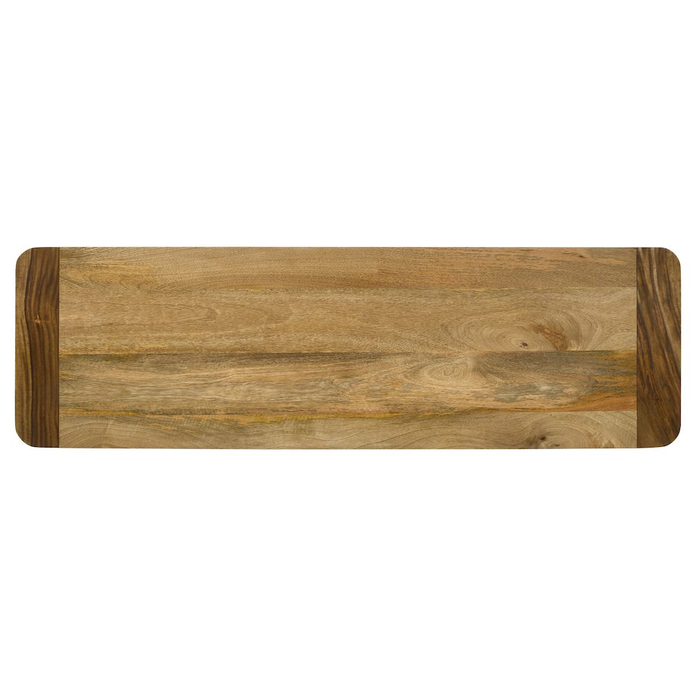 Maverick Wood Dining Bench Natural Mango and Black. Picture 8
