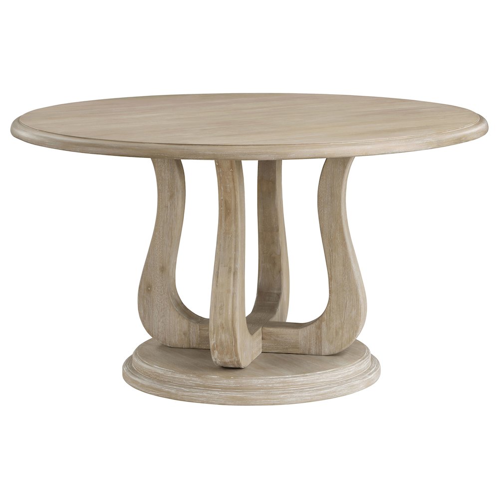 Trofello 5-piece Round Dining Table Set White Washed. Picture 3