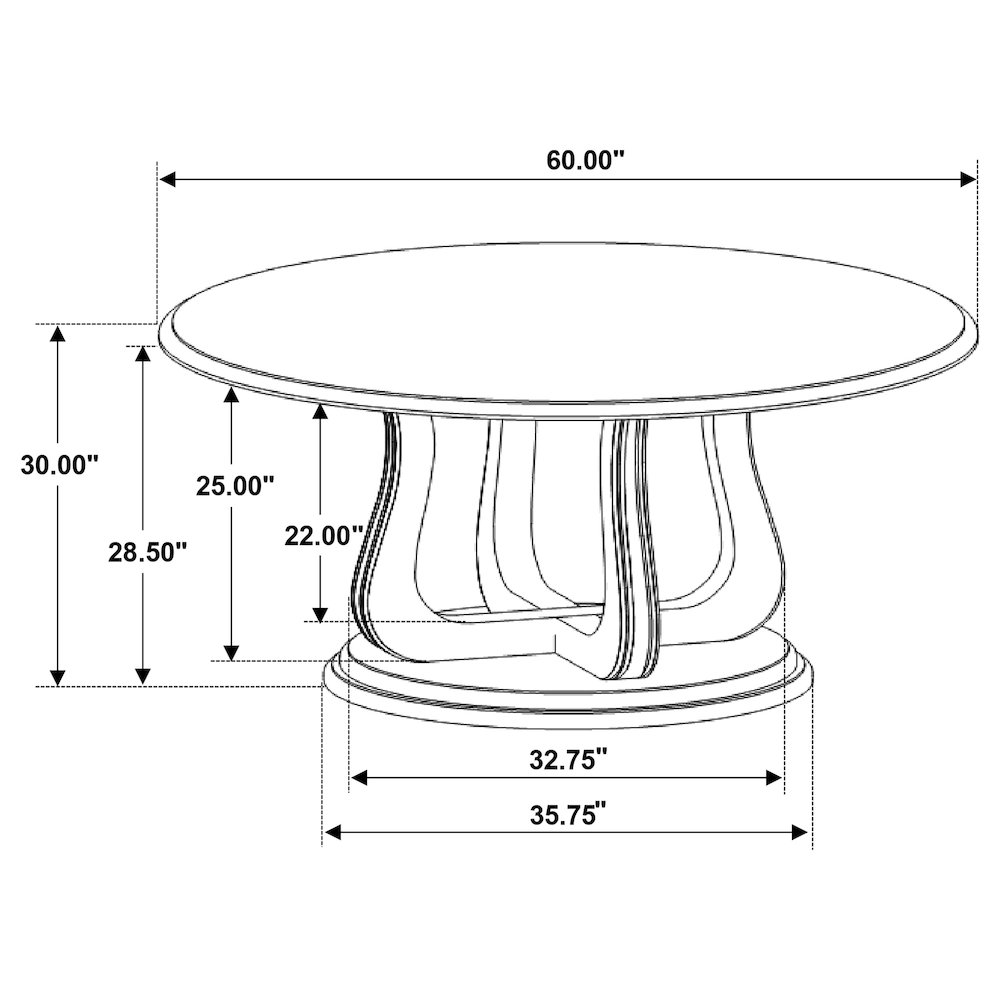 Trofello 5-piece Round Dining Table Set White Washed. Picture 11