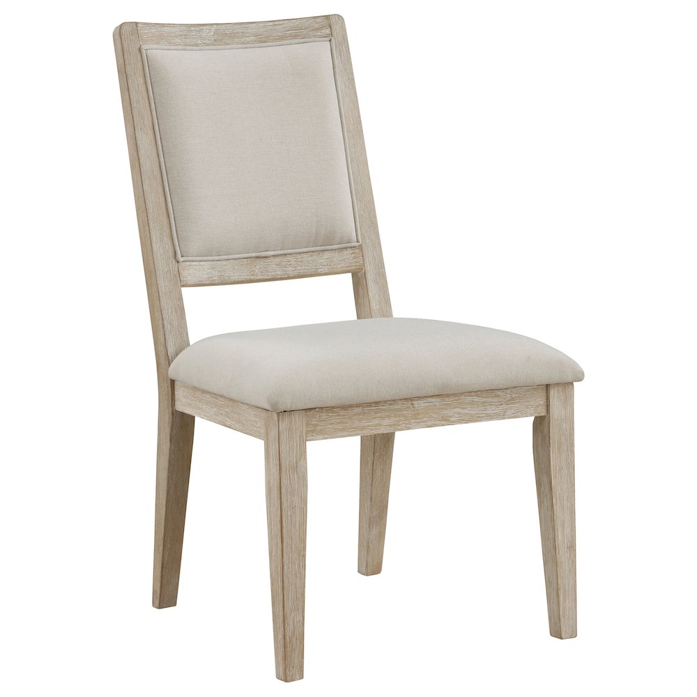 Trofello Cushioned Dining Side Chair White Washed (Set of 2). Picture 3
