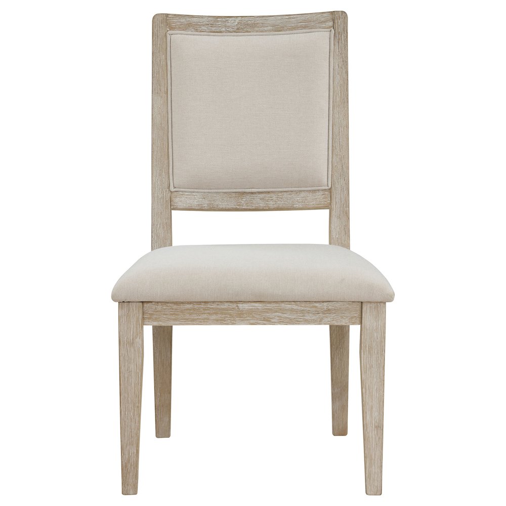 Trofello Cushioned Dining Side Chair White Washed (Set of 2). Picture 4