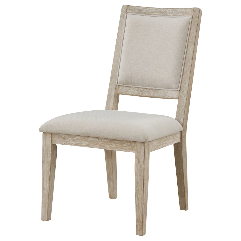 Trofello Cushioned Dining Side Chair White Washed (Set of 2). Picture 5