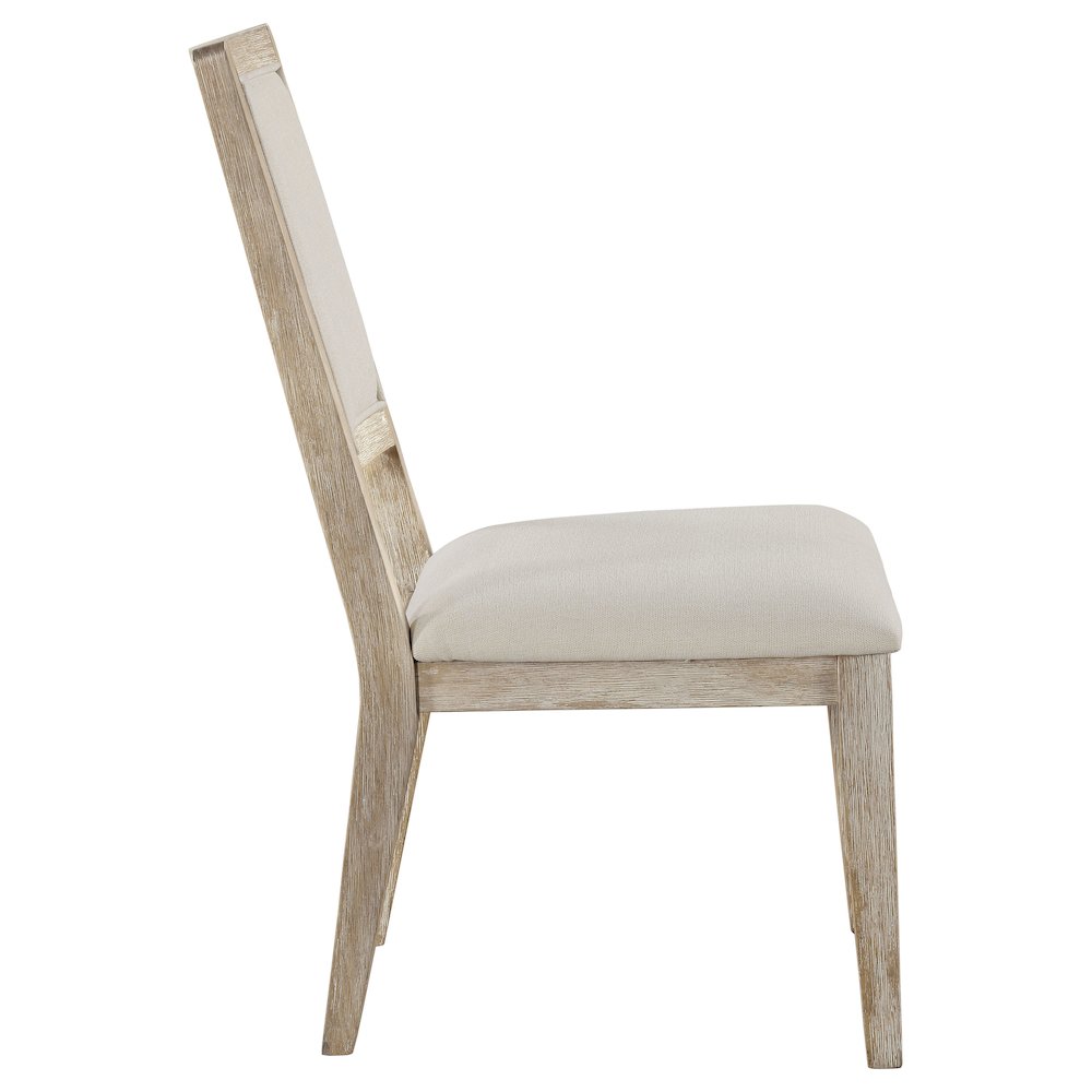 Trofello Cushioned Dining Side Chair White Washed (Set of 2). Picture 9