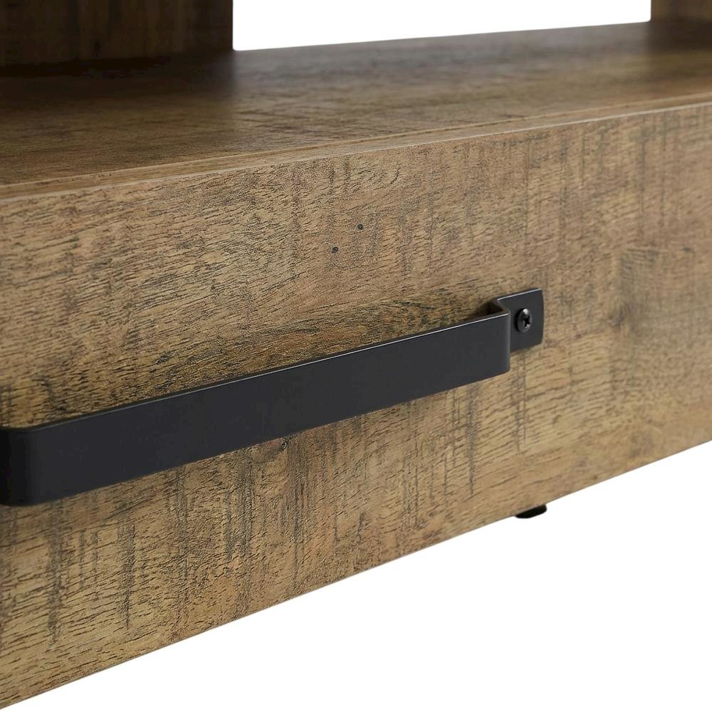 TV stand, 2 drawers, engineered wood, rubberwood solids & walnut veneers. Picture 6
