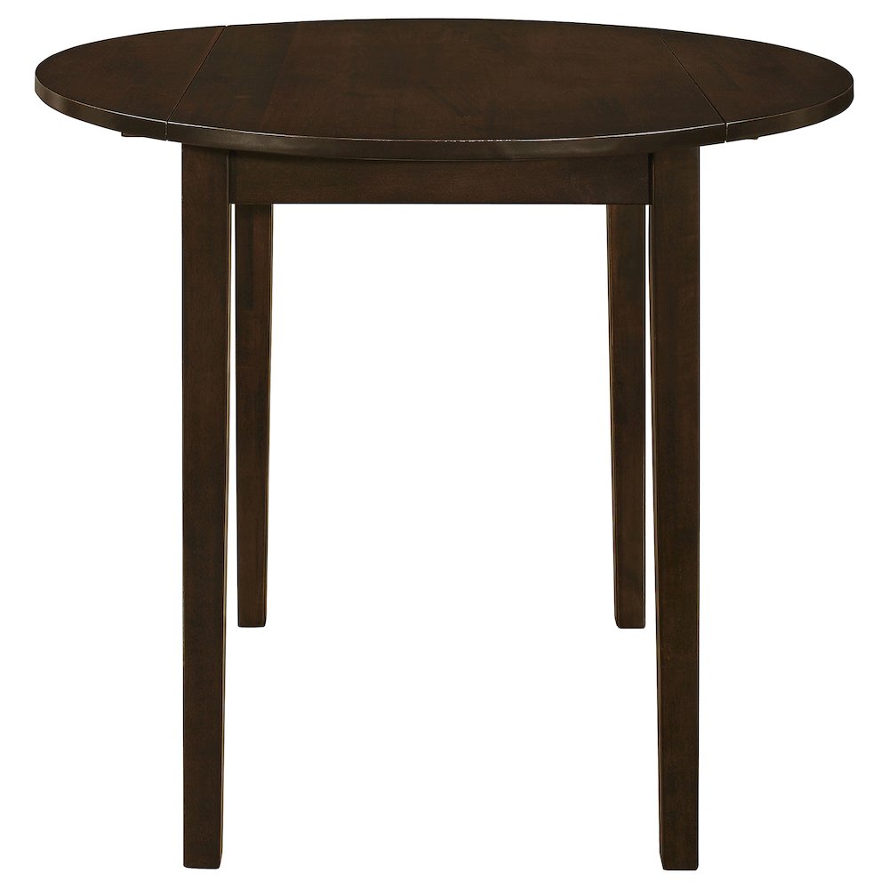 Bucknell 3-piece Round Drop Leaf Dining Table Set Cappuccino. Picture 2