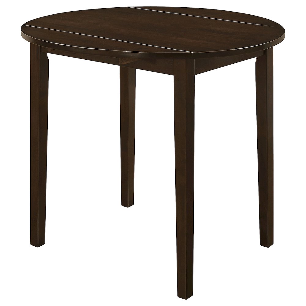 Bucknell 3-piece Round Drop Leaf Dining Table Set Cappuccino. Picture 3