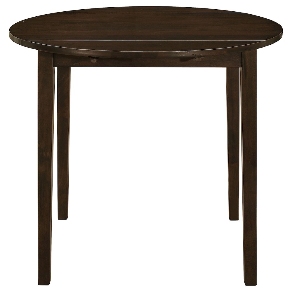Bucknell 3-piece Round Drop Leaf Dining Table Set Cappuccino. Picture 4