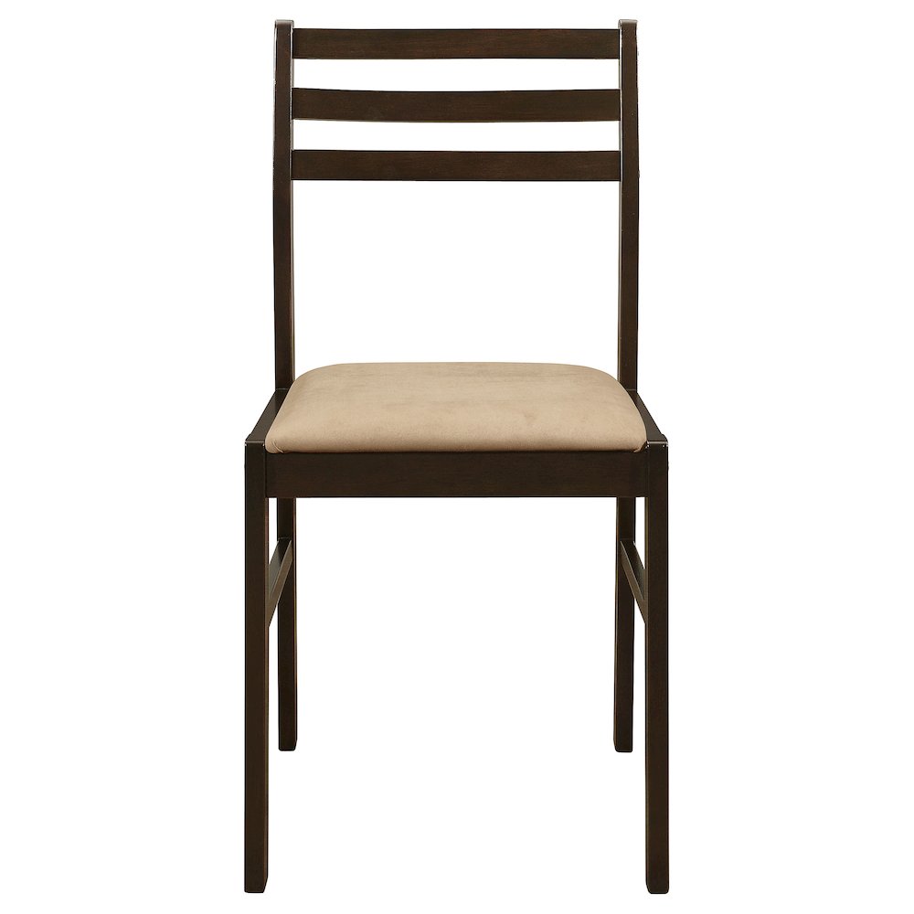 Bucknell 3-piece Round Drop Leaf Dining Table Set Cappuccino. Picture 6