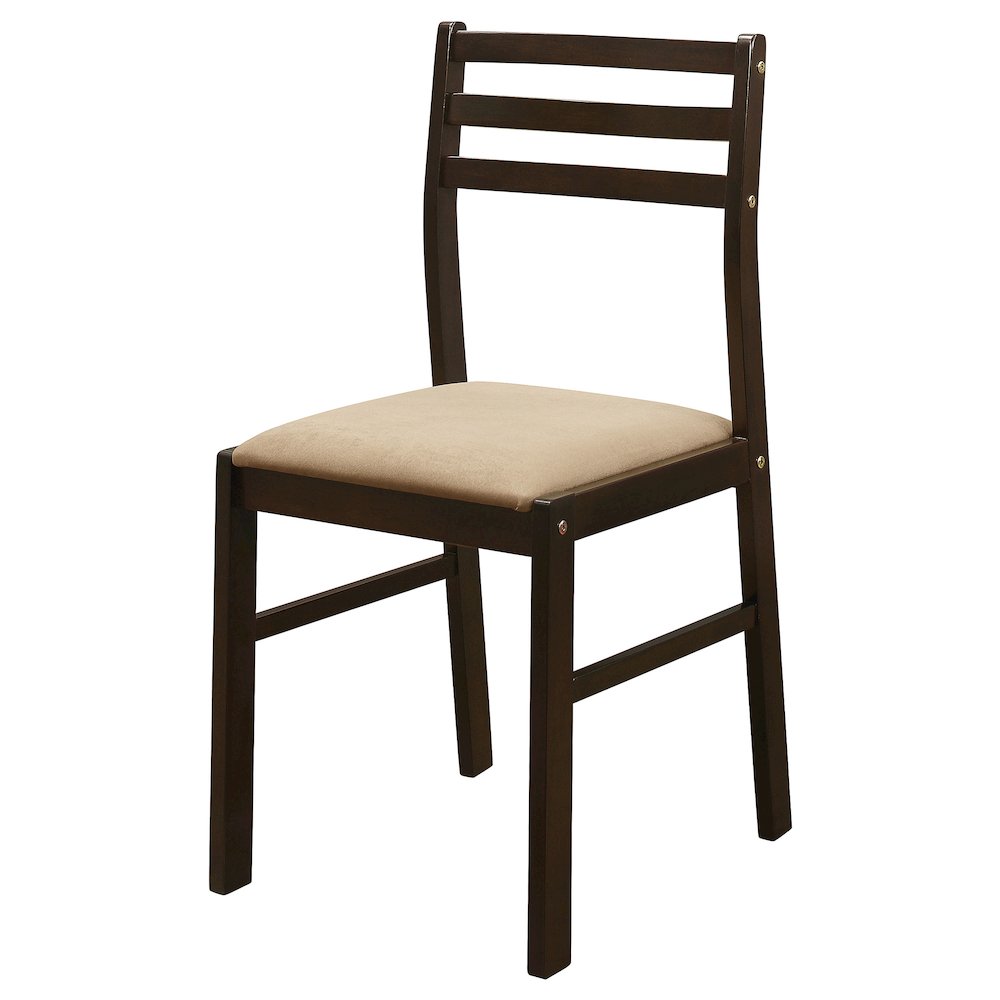Bucknell 3-piece Round Drop Leaf Dining Table Set Cappuccino. Picture 7