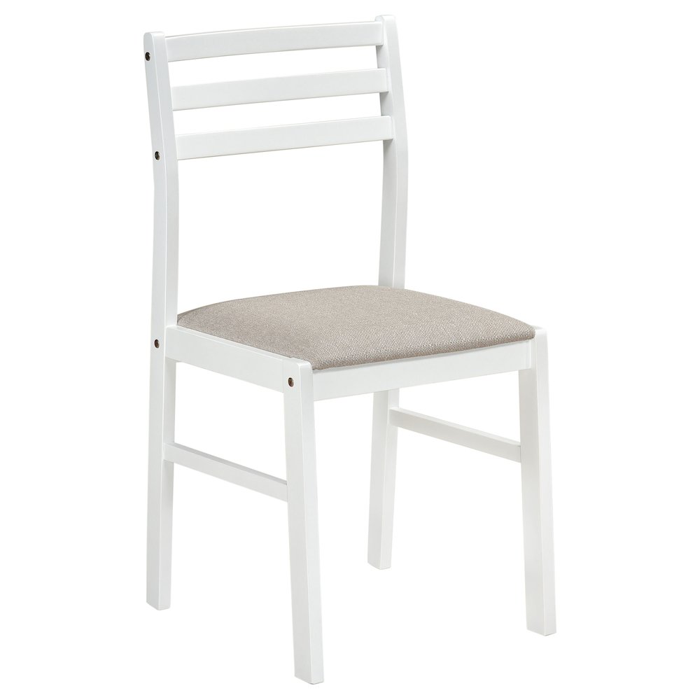 Bucknell 3-piece Round Drop Leaf Dining Table Set White. Picture 8