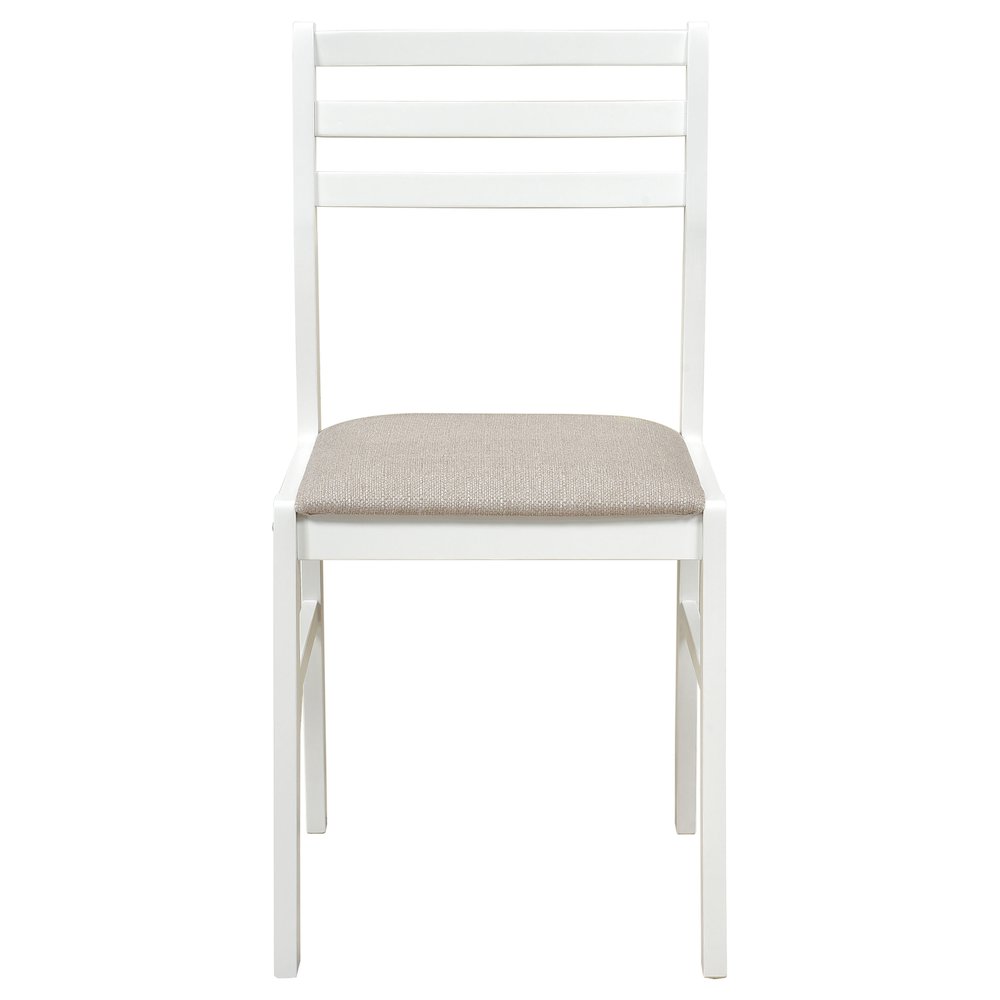 Bucknell 3-piece Round Drop Leaf Dining Table Set White. Picture 9