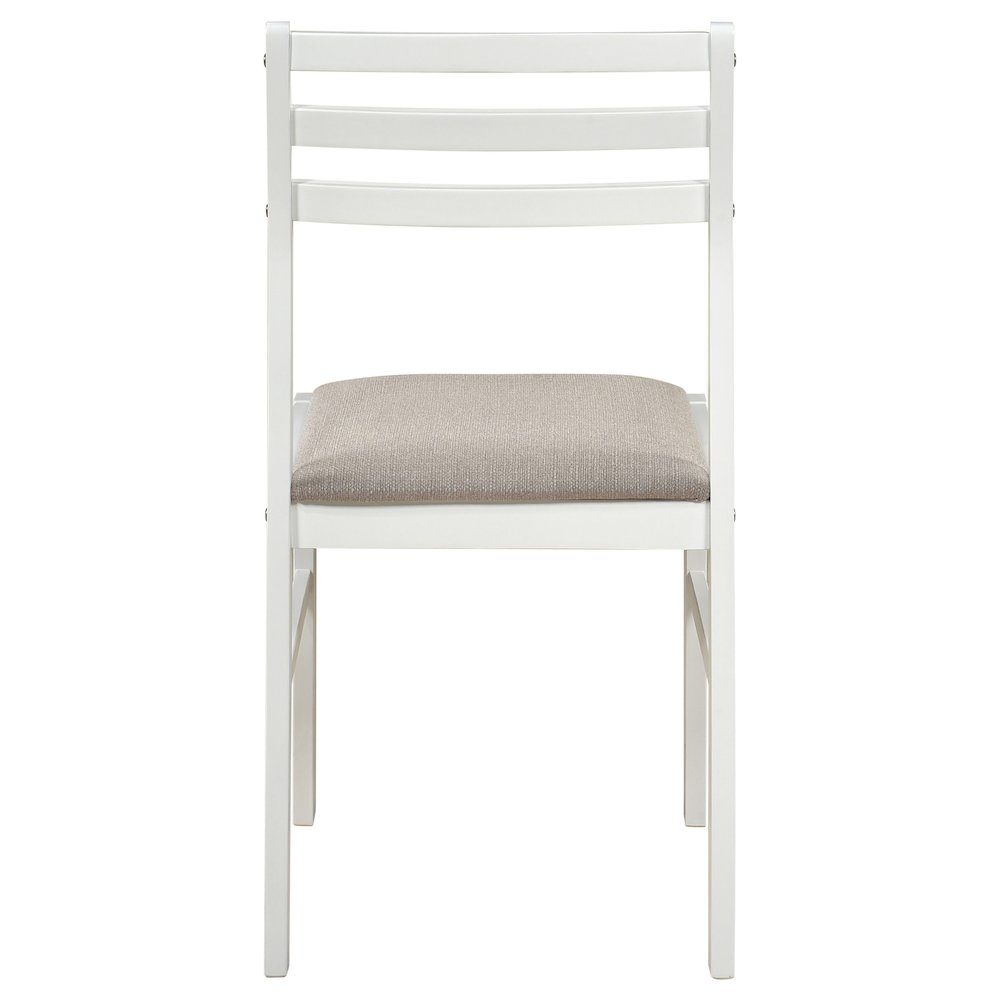 Bucknell 3-piece Round Drop Leaf Dining Table Set White. Picture 11