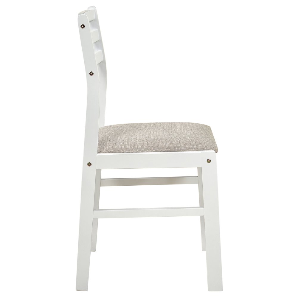 Bucknell 3-piece Round Drop Leaf Dining Table Set White. Picture 12