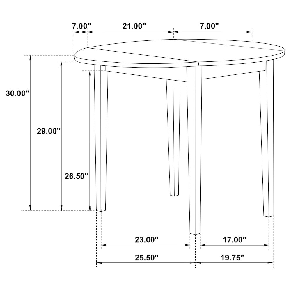 Bucknell 3-piece Round Drop Leaf Dining Table Set White. Picture 16