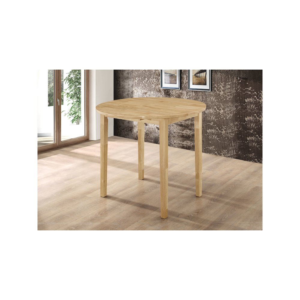 Bucknell 3-piece Round Drop Leaf Dining Table Set Natural. Picture 15