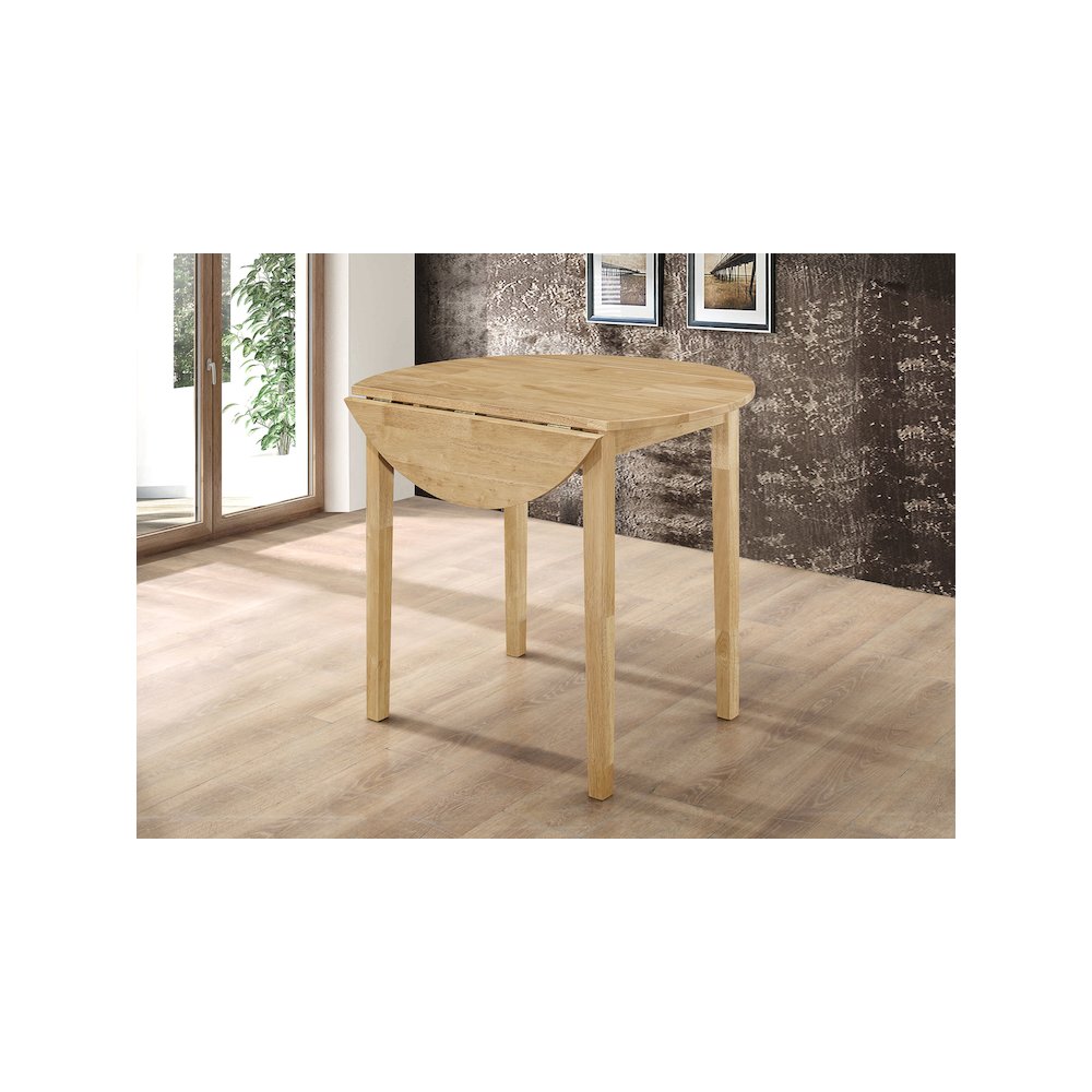 Bucknell 3-piece Round Drop Leaf Dining Table Set Natural. Picture 16