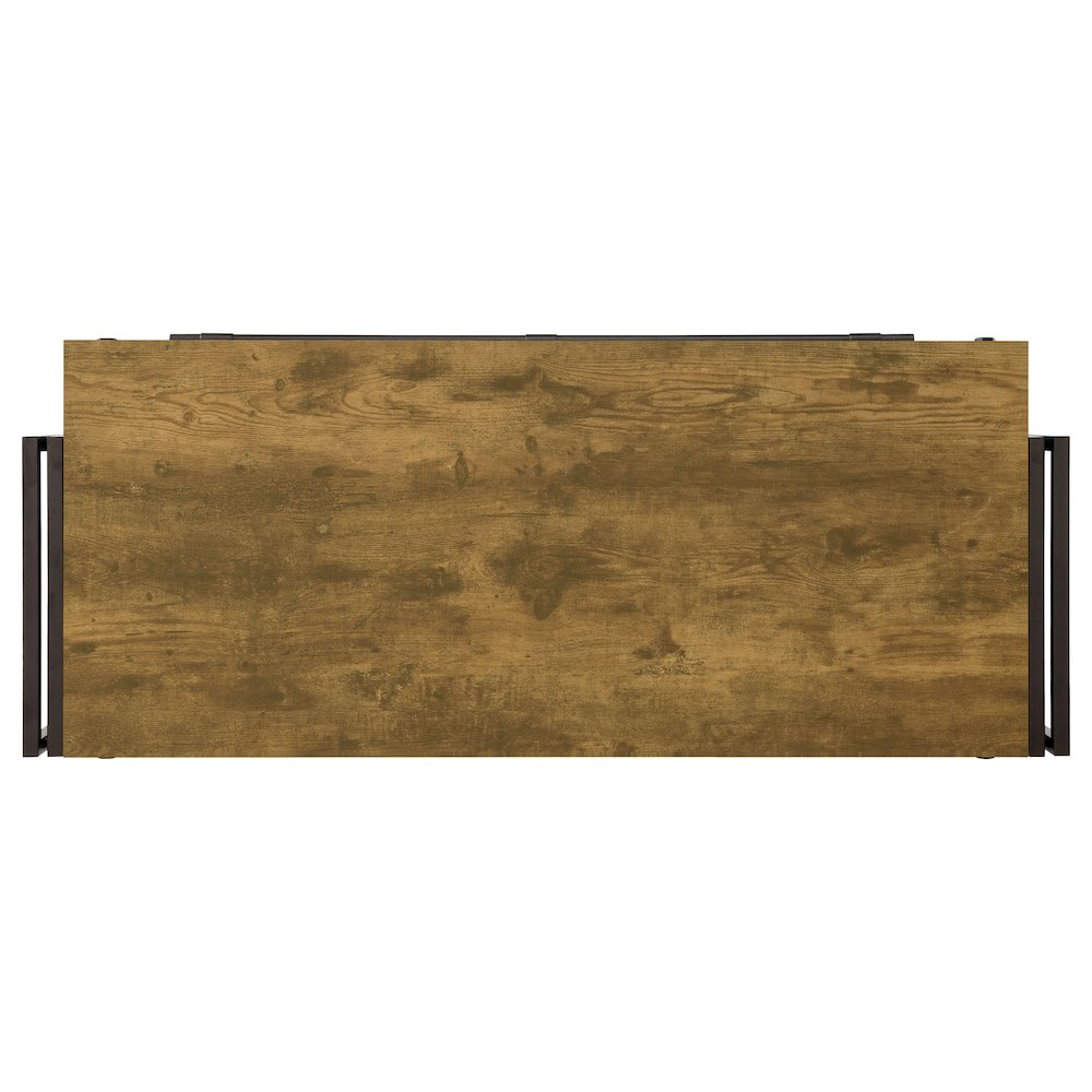 Renaldi 3-shelf Home Bar Wine Cabinet Rustic Nutmeg. Picture 11
