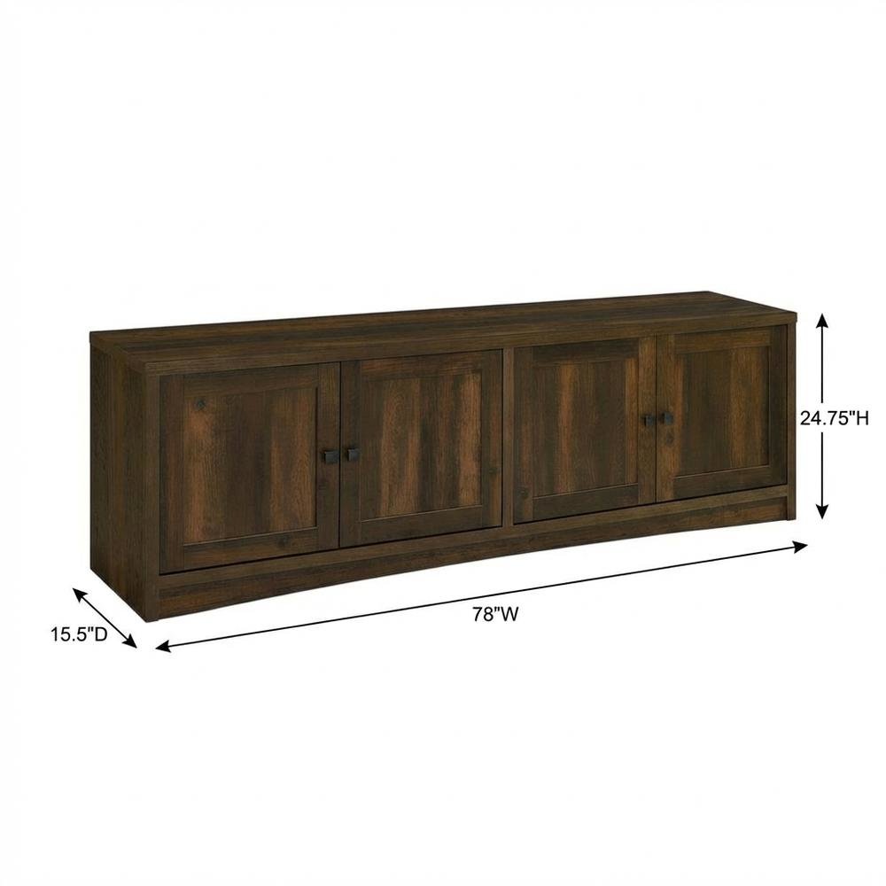 TV stand, 4 doors, engineered wood construction, transitional style. Picture 7