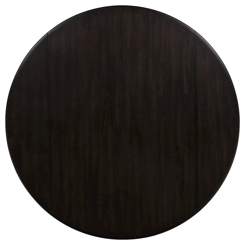 Catley 5-piece Round Drop Leaf Dining Table Set Dark Coffee. Picture 5