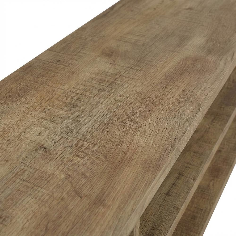 Green 78-Inch TV Stand, 2-Tier Storage, Farmhouse Design in Engineered Wood. Picture 5