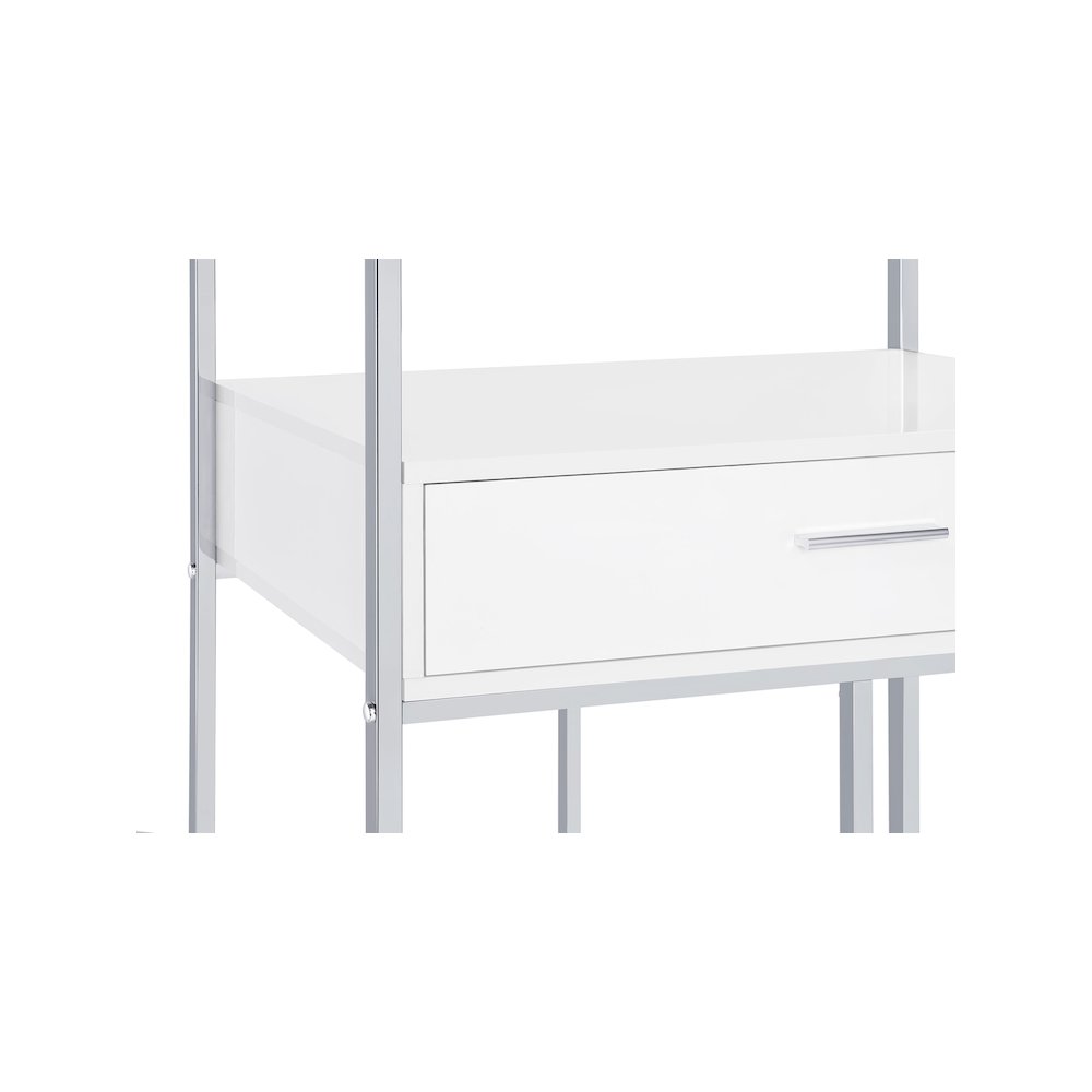 Figueroa 5-shelf Wine Storage Bar Cabinet White High Gloss. Picture 16