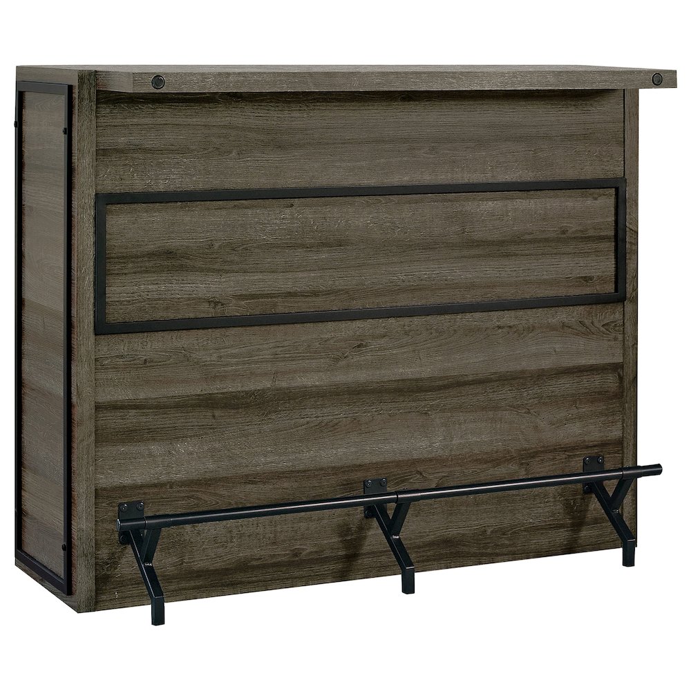 Joe 5-shelf Composite Wood Home Bar Wine Cabinet Aged Oak. Picture 1