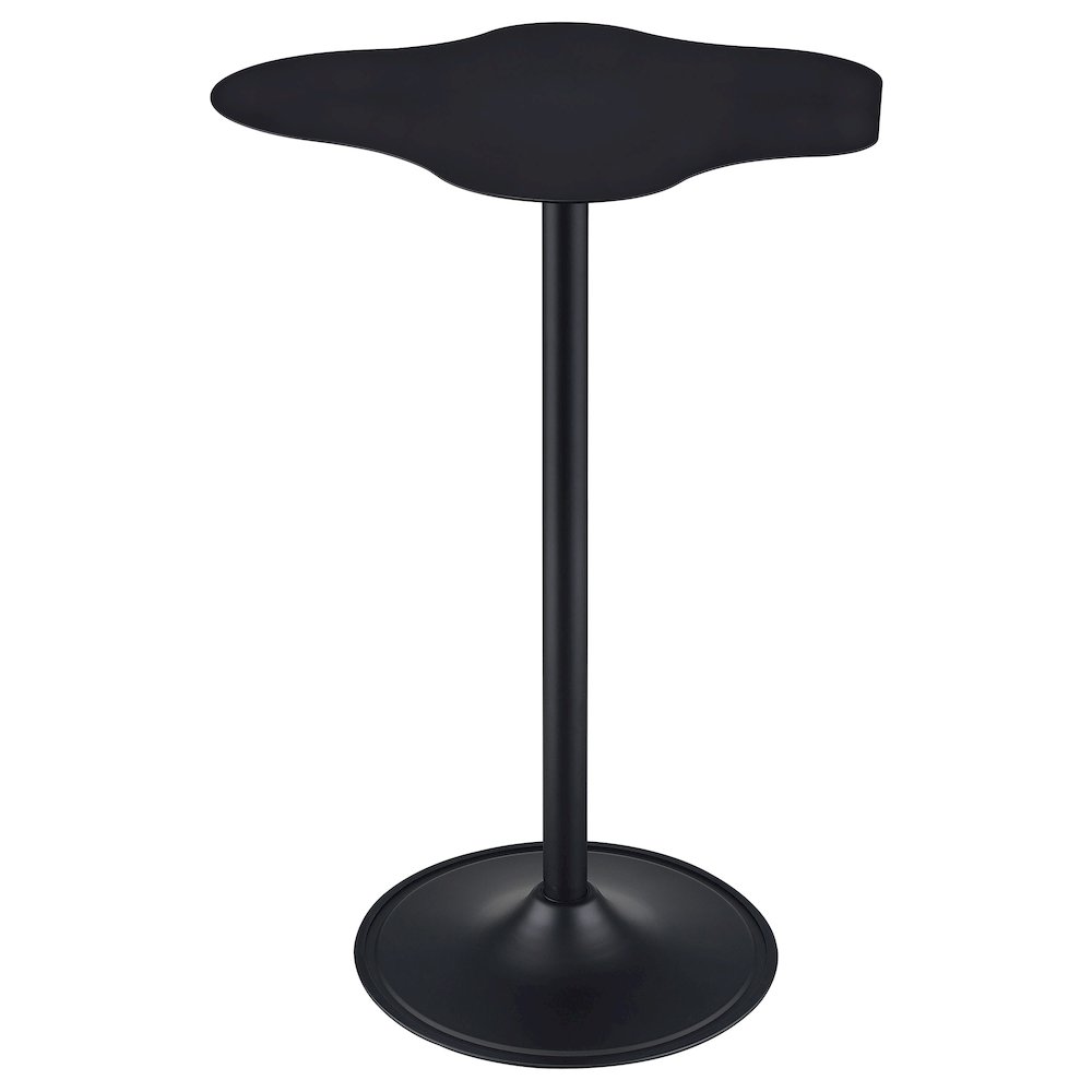 Keanu Curved 29-inch Cloud-Shaped Bistro Bar Table Black. Picture 1