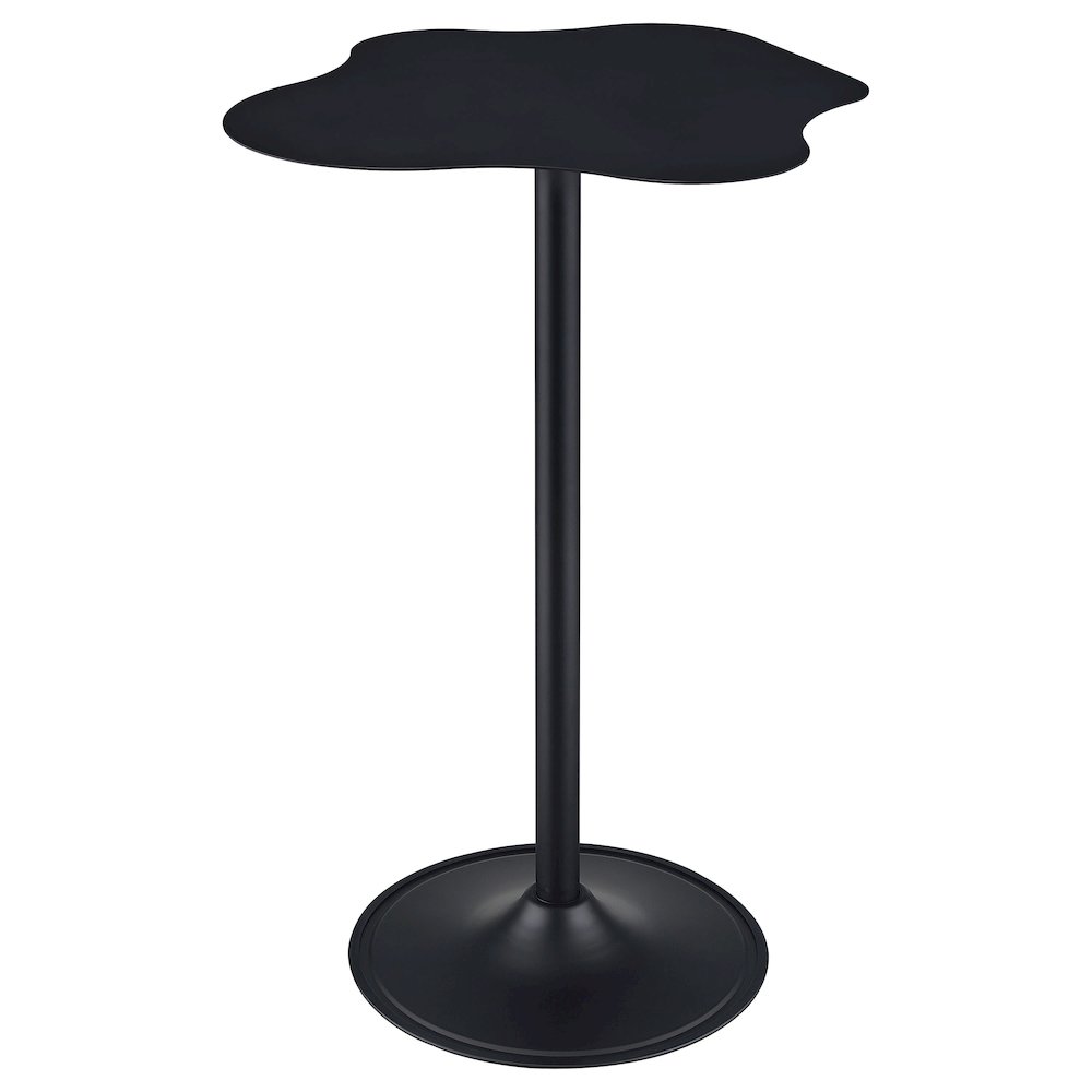 Keanu Curved 29-inch Cloud-Shaped Bistro Bar Table Black. Picture 7