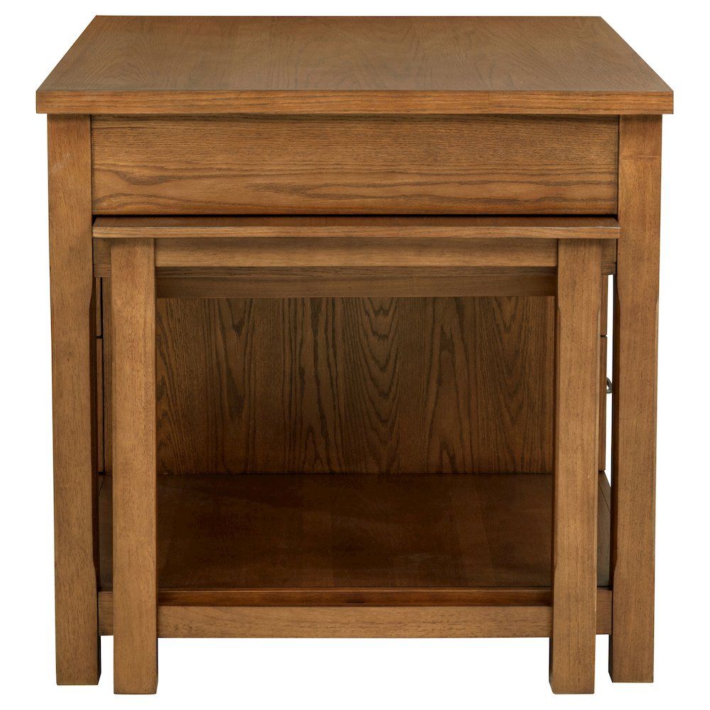 Mayfair 3-piece Kitchen Island with Extension Table Dark Oak. Picture 8