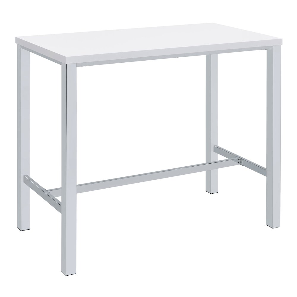 Natividad 5-piece Pub Height Bar Table Set White High Gloss. Picture 3