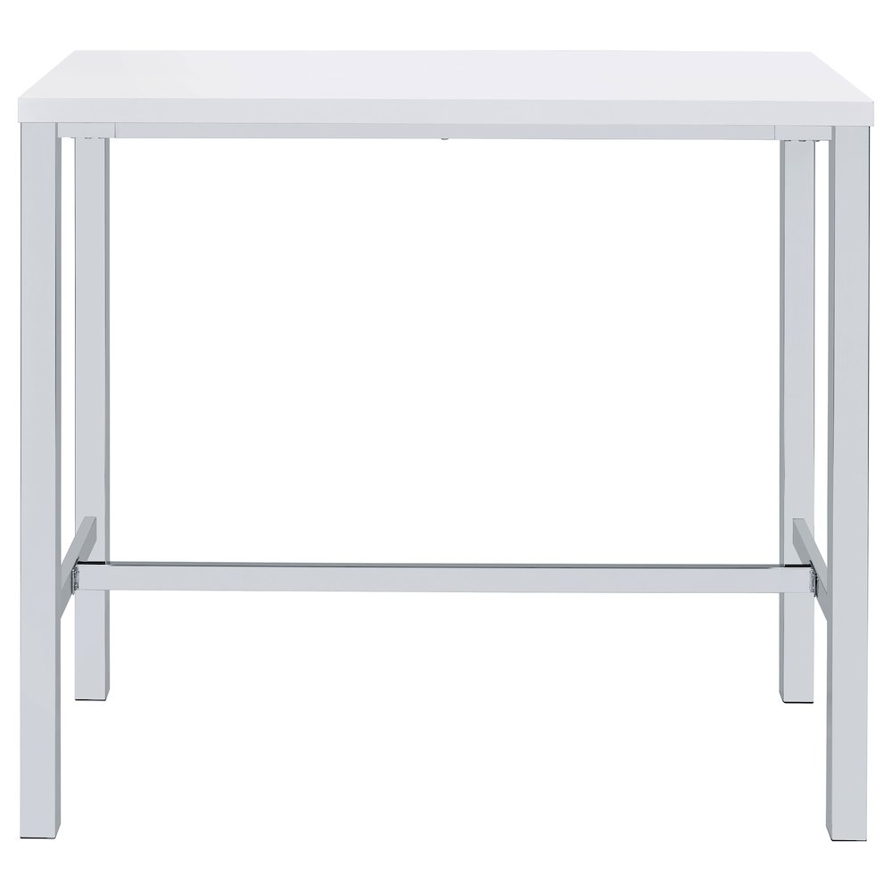 Natividad 5-piece Pub Height Bar Table Set White High Gloss. Picture 4